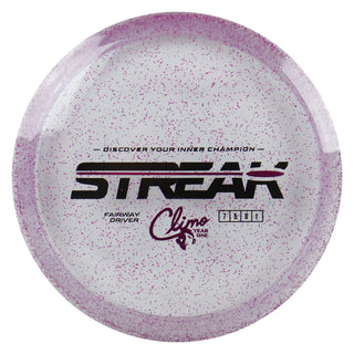 Climo Disc Golf Victory Line Sparkle Year 1 Streak Fairway Driver 7/5/0/1 Purple/Purple 174 grams