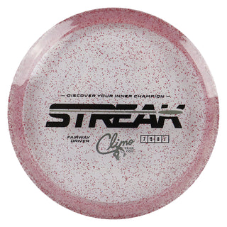 Climo Disc Golf Victory Line Sparkle Year 1 Streak Fairway Driver 7/5/0/1 Red/Silver 169 grams