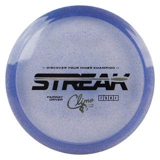Climo Disc Golf Victory Line Sparkle Year 1 Streak Fairway Driver 7/5/0/1 Blue/Silver 174 grams