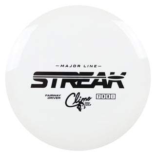 Climo Disc Golf Major Line Streak Fairway Driver 7/5/0/1 White/Black 170 grams