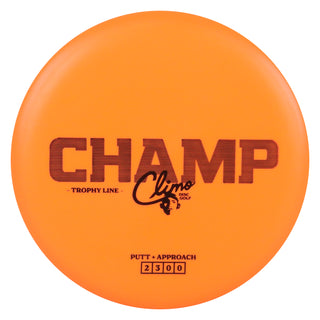 Climo Disc Golf Trophy Line Champ Putter 2/3/0/0 Orange/Black 171 grams