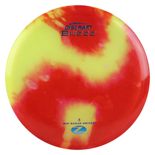 Discraft Disc Golf Z Line Fly Dye Buzzz Midrange 5/4/-1/1 Red Yellow Swirl/USA 177-180g