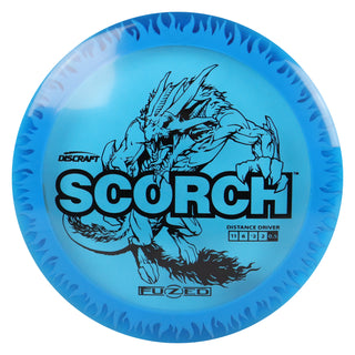 Discraft Disc Golf FuZed Line Scorch with Flame Pattern Distance Driver 11/6/-2/2 Blue with Slate Flame/Black 170-172g