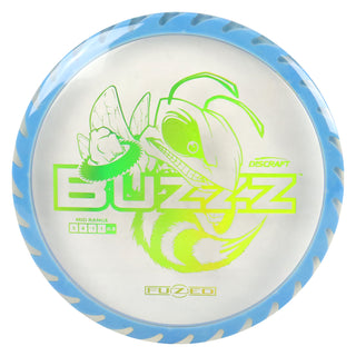Discraft Disc Golf Fuzed Line Buzzz with Saw Pattern Midrange 5/4-1/1 Clear with Slate Saw/Green Holo 173-174g