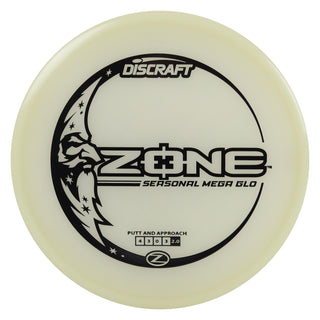 Discraft Disc Golf Seasonal Mega-Glo Zone Putter 4/3/0/3 Black 173-174g