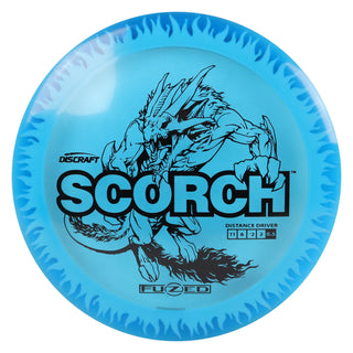 Discraft Disc Golf FuZed Line Scorch with Flame Pattern Distance Driver 11/6/-2/2 Blue with White Flame/Black 170-172g