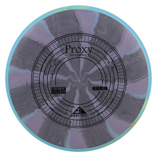 Axiom Disc Golf Cosmic Electron Proxy Soft Putter 3/3/-1/0.5 Grey/Blue Blend 173 grams