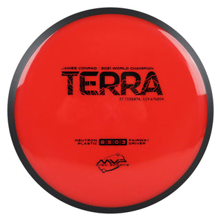 MVP Disc Golf Neutron Terra James Conrad Fairway 8/5/0/3 Red 174 grams
