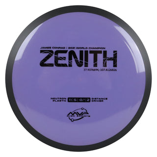 MVP Disc Golf James Conrad Neutron Zenith Distance Driver 11/5/-0.5/2 Slate Purple 169 grams