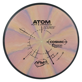 MVP Disc Golf Cosmic Electron Atom Soft Putter 3/3/0/1 Mango Purple 175 grams