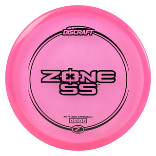 Discraft Disc Golf Z Line Zone SS Putter 4/4/-1/2 Pink/Black 173-174g