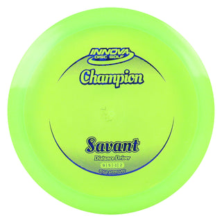 Innova Disc Golf Champion Savant Distance Driver 9/5/-1/2 Neon Green/Navy Shatter 173 grams