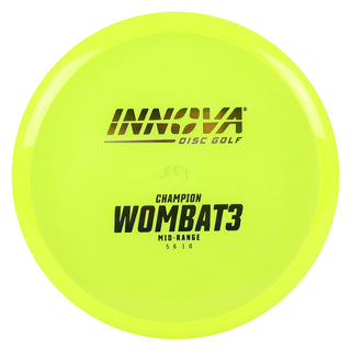 Innova Disc Golf Champion Wombat3 Midrange Disc 5/6/-1/0 Yellow/Gold Metallic 175 grams