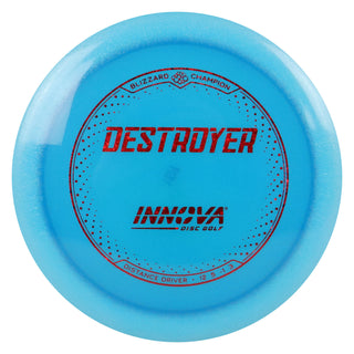 Innova Disc Golf Champion Blizzard Destroyer Driver 12/5/-1/3 Blue/Red Shimmer 159 grams