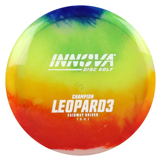 Innova Disc Golf Champion I-Dye Leopard3 Fairway Driver 7/5/-2/1 Rainbow/White 171 grams