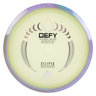 Axiom Disc Golf Eclipse Glow Defy Distance Driver 11/5/-1/3 Glow/Purple Blue 174 grams
