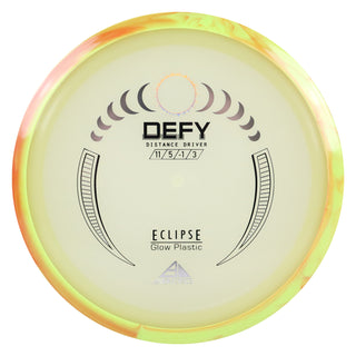Axiom Disc Golf Eclipse Glow Defy Distance Driver 11/5/-1/3 Glow/Yellow Orange 174 grams