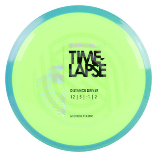 Axiom Disc Golf Simon Line Neutron Time-Lapse Retooled Misprint Distance Driver 12/5/-1/2 Greeen/Blue 175 grams