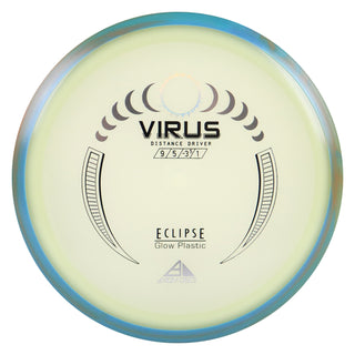 Axiom Disc Golf Eclipse Glow Virus Distance Driver 9/5/-3.5/1 Glow/Blue Rust 168 grams