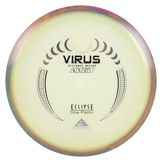 Axiom Disc Golf Eclipse Glow Virus Distance Driver 9/5/-3.5/1 Glow/Orange Blue 174 grams
