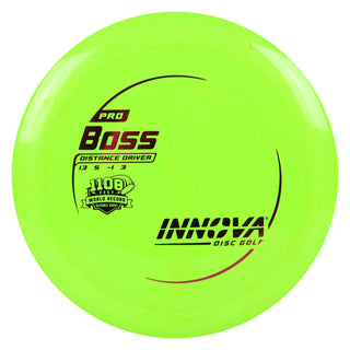 Innova Disc Golf Pro Boss Distance Driver 13/5/-1/3 Lime/Red 169 grams