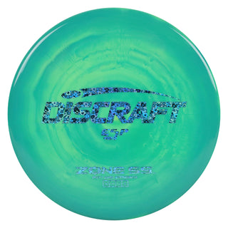 Discraft Disc Golf ESP Zone SS Putt and Approach 4/4/-1/2 Dark Green Swirl/Blue Hearts 173-174g