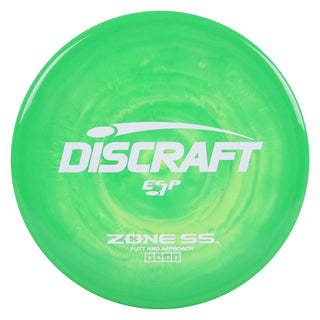 Discraft Disc Golf ESP Zone SS Putt and Approach 4/4/-1/2 Green Swirl/White 173-174g
