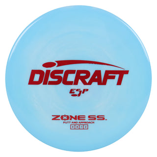 Discraft Disc Golf ESP Zone SS Putt and Approach 4/4/-1/2 Light Blue/Red 173-174g