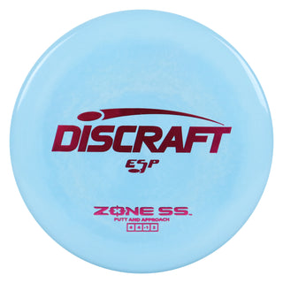 Discraft Disc Golf ESP Zone SS Putt and Approach 4/4/-1/2 Light Blue/Magenta 170-172g