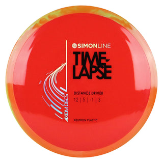 Axiom Disc Golf Simon Lizotte Line Neutron Time Lapse Driver 12/5/-1/3 Red/Orange Blend 174 grams