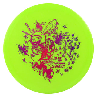 Discraft Disc Golf Big Z Swarm Midrange 5/3/0/4 Neon Green/Purple Holo 177-180g
