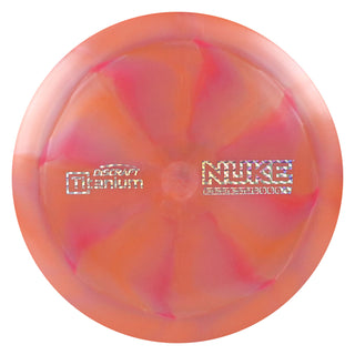 Discraft Disc Golf Titanium Nuke Distance Driver 13/5/-1/3 Orange Peach/Holo Prisms 173-174g