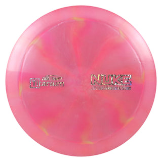 Discraft Disc Golf Titanium Nuke Distance Driver 13/5/-1/3 Pink Yellow/Discraft 173-174g