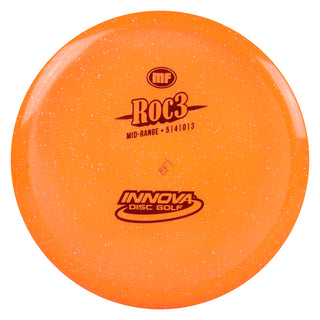 Innova Disc Golf Champion Metal Flake Roc3 Midrange Disc 5/4/0/3 Orange/Red 173 grams