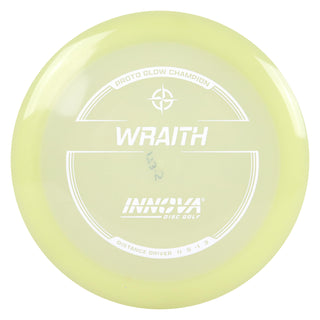 Innova Disc Golf Proto Glow Champion Wraith Distance Driver 11/5/-1/3 Glow/White 173 grams