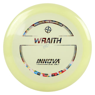 Innova Disc Golf Proto Glow Champion Wraith Distance Driver 11/5/-1/3 Glow/Wonder 173 grams