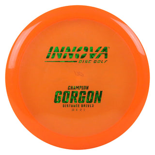 Innova Disc Golf Champion Gorgon Distance Driver 10/6/-2/1 Orange/Green Shatter 170 grams