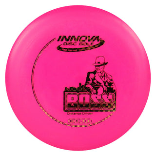 Innova Disc Golf DX Boss Distance Driver 13/5/-1/3 Hot Pink/Gold Checkers 161 grams