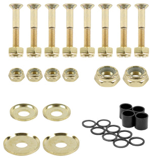 Dime Bag Skateboard Truck 1.25" Gold Hardware Refresh Kit with Nuts, Spacers, Washers