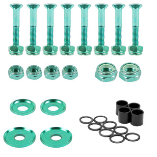 Dime Bag Skateboard Truck 1.25" Green Hardware Refresh Kit with Nuts, Spacers, Washers