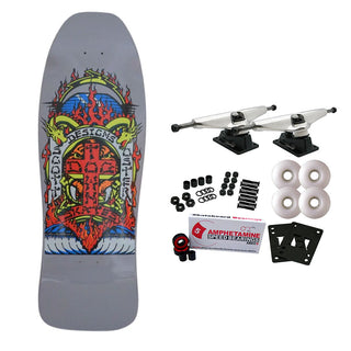 Dogtown Skateboard Complete Scott Oster 80s Reissue Grey Old School 10.3" x 30.7"