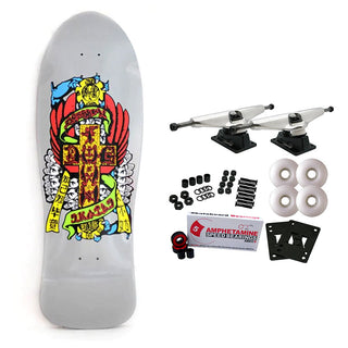 Dogtown Skateboard Complete Dressen Hands Reissue Grey Old School 10.125" x 30.325"