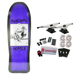 Dogtown Skateboard Complete Suicidal Pool Skater Re-Issue Black Fade Purple Old School 10.125" x 30.325"