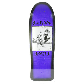 Dogtown Skateboard Deck Suicidal Pool Skater Re-Issue Black Fade Purple Old School 10.125" x 30.325"