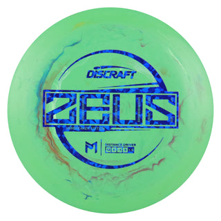 Discraft Disc Golf Paul McBeth Jawbreaker Zeus Driver 12/5/-1/3 Light Green/Navy Shatter 170g