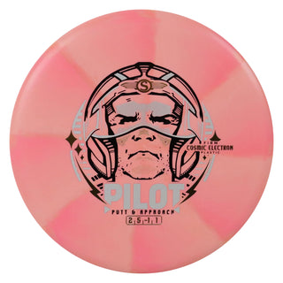 Streamline Disc Golf Cosmic Electron Pilot Firm Putter 2/5/0/1 Peach/Gold 173 grams