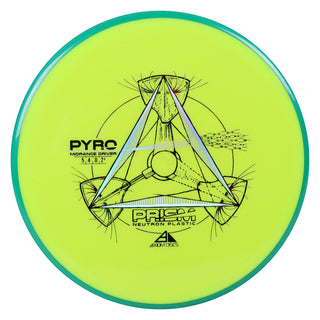 Axiom Disc Golf Prism Neutron Pyro Midrange Driver 5/4/0/2.5 Yellow/Emerald 177 grams