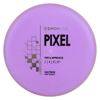 Axiom Disc Golf Simon Line Electron Soft Lizotte Pixel Putter 2/4/0/0.5 Purple/Purple 175 grams