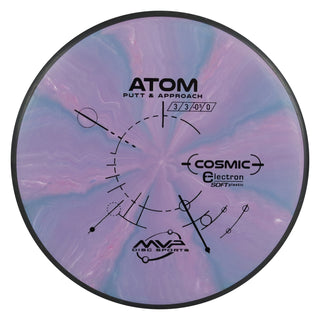 MVP Disc Golf Cosmic Electron Atom Soft Putter 3/3/0/1 Purple Blue 174 grams