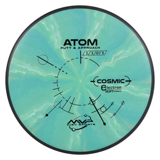 MVP Disc Golf Cosmic Electron Atom Soft Putter 3/3/0/1 Green 173 grams